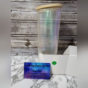 25 oz Glass Iridescent Tumbler